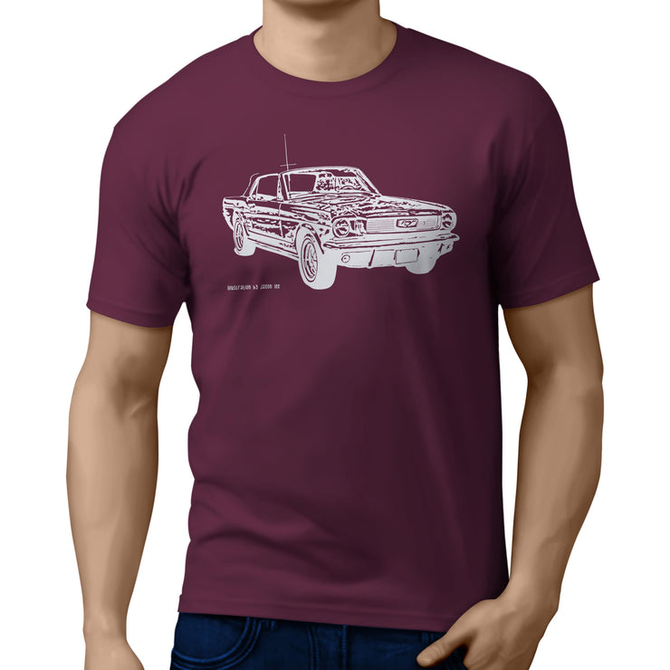 JL Illustration For A Ford 1966 Mustang Convertible Motorcar Fan T-shirt