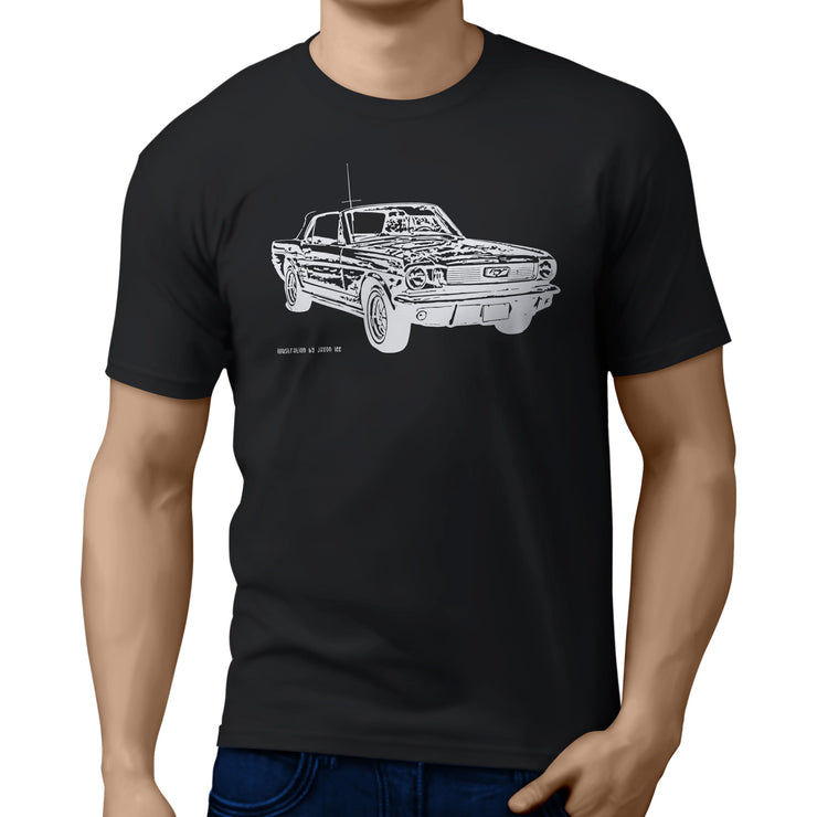 JL Illustration For A Ford 1966 Mustang Convertible Motorcar Fan T-shirt