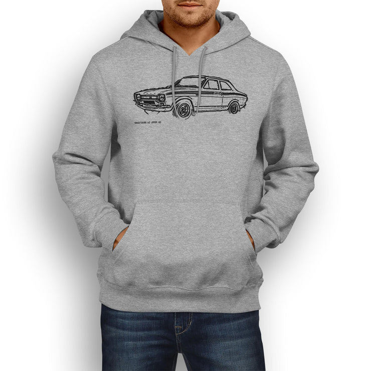 JL Illustration For A Ford Escort Mk1 Mexico Motorcar Fan Hoodie