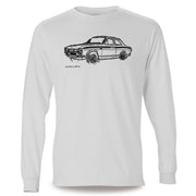 JL Illustration For A Ford Escort Mk1 Mexico Motorcar Fan LS-Tshirt