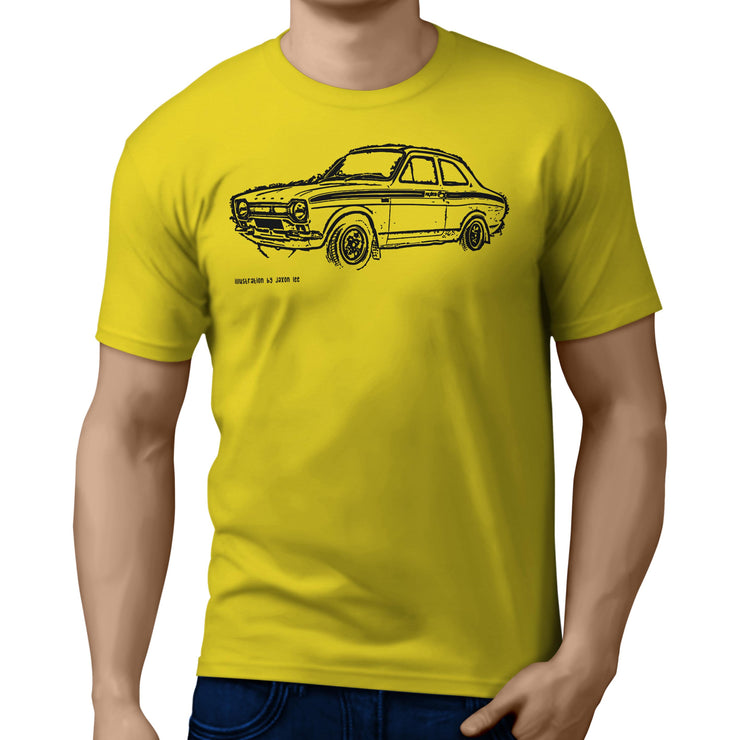 JL Illustration For A Ford Escort Mk1 Mexico Motorcar Fan T-shirt