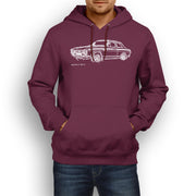 JL Illustration For A Ford Escort Mk1 Mexico Motorcar Fan Hoodie