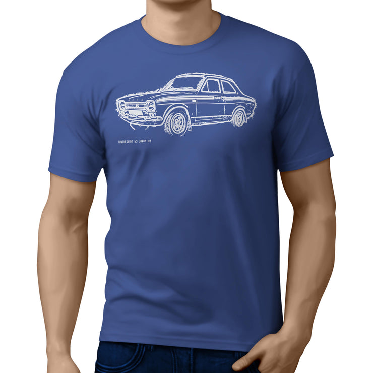 JL Illustration For A Ford Escort Mk1 Mexico Motorcar Fan T-shirt
