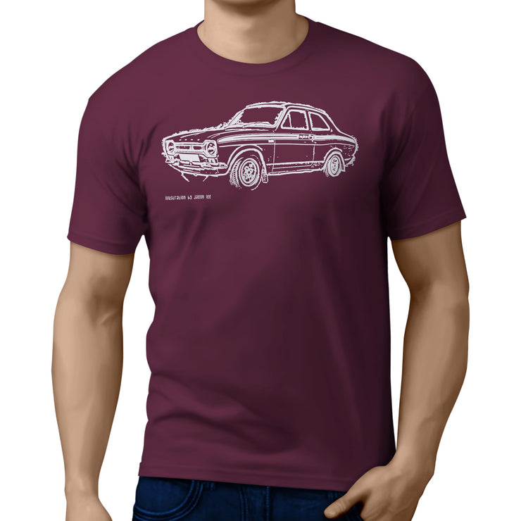 JL Illustration For A Ford Escort Mk1 Mexico Motorcar Fan T-shirt