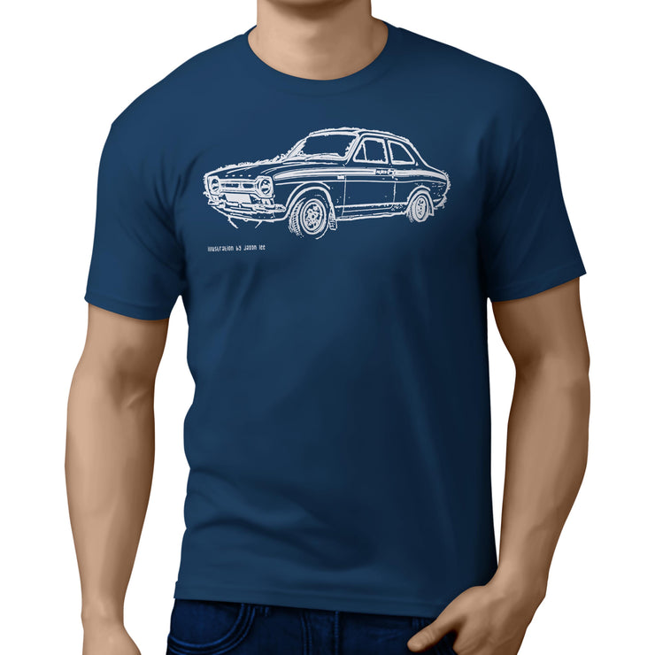 JL Illustration For A Ford Escort Mk1 Mexico Motorcar Fan T-shirt