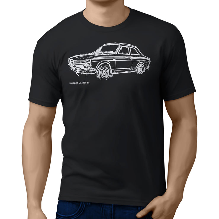 JL Illustration For A Ford Escort Mk1 Mexico Motorcar Fan T-shirt