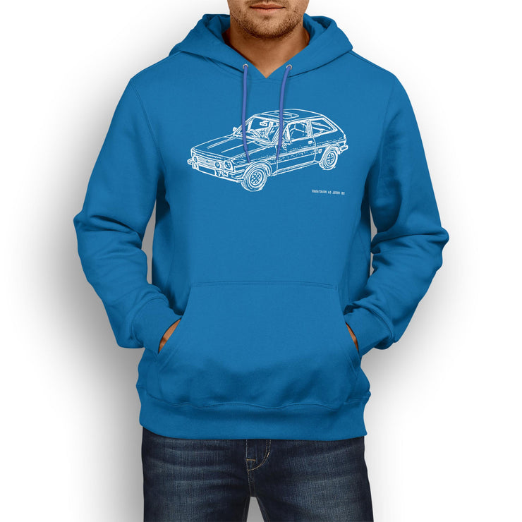 JL Illustration For A Ford Fiesta Mk1 XR2 Motorcar Fan Hoodie