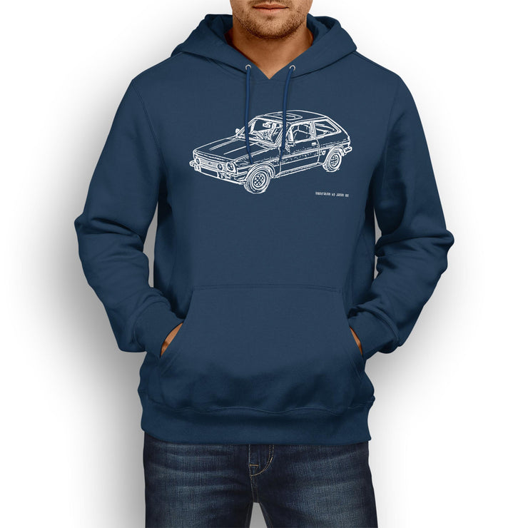 JL Illustration For A Ford Fiesta Mk1 XR2 Motorcar Fan Hoodie