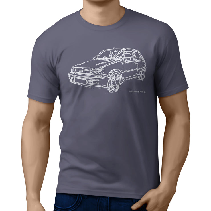 JL Illustration For A Ford Fiesta RS Turbo Motorcar Fan T-shirt