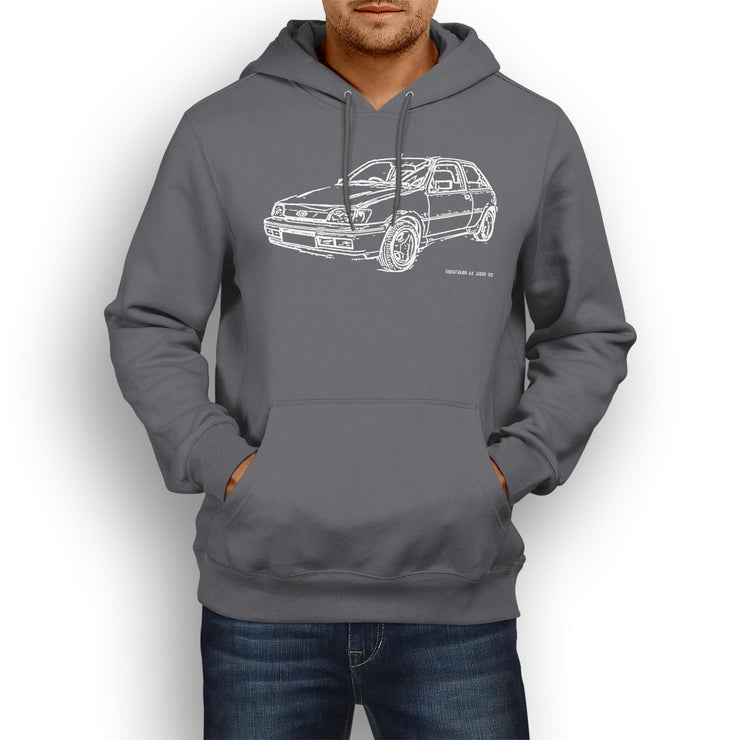 JL Illustration For A Ford Fiesta RS Turbo Motorcar Fan Hoodie