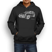 JL Illustration For A Ford Fiesta RS Turbo Motorcar Fan Hoodie