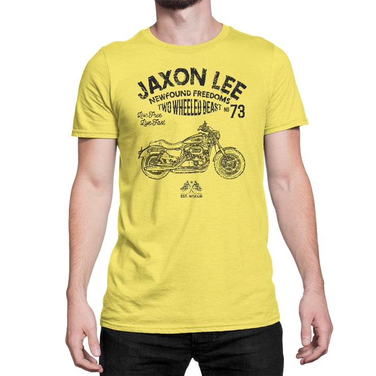 JL Freedom Art Tee aimed at fans of Harley Davidson 1200 Custom Motorbike