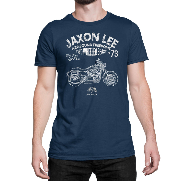 JL Freedom Art Tee aimed at fans of Harley Davidson 1200 Custom Motorbike