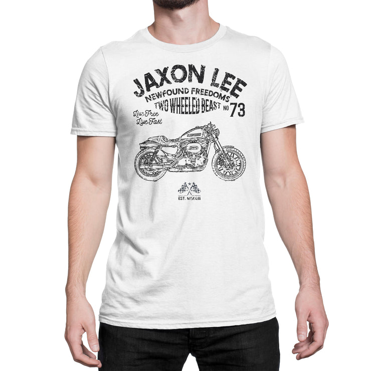 JL Freedom Art Tee aimed at fans of Harley Davidson Roadster Motorbike