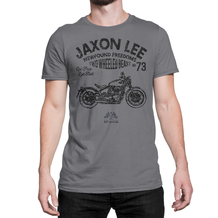 JL Freedom Art Tee aimed at fans of Triumph Bonneville Bobber Motorbike