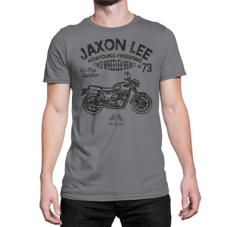 JL Freedom Art Tee aimed at fans of Triumph Bonneville T100 Motorbike