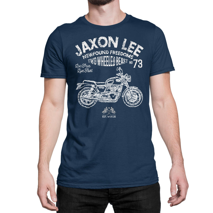 JL Freedom Art Tee aimed at fans of Triumph Bonneville T100 Motorbike