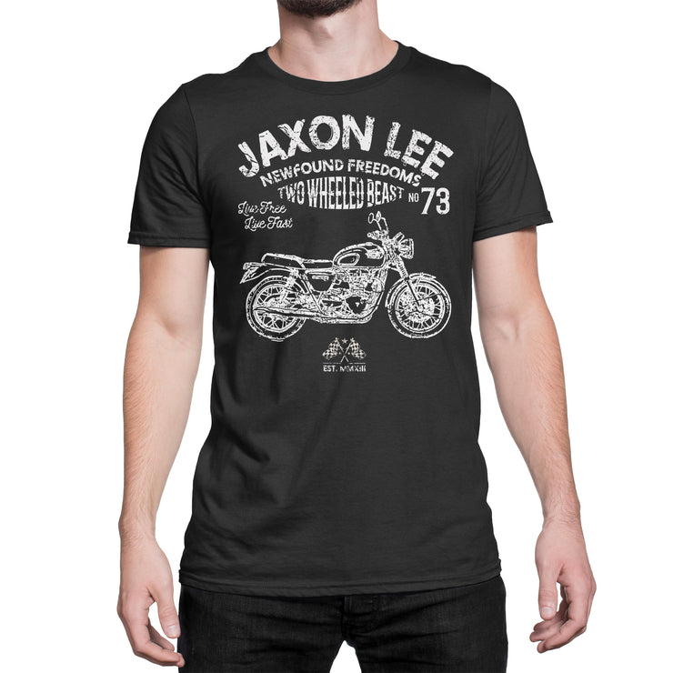 JL Freedom Art Tee aimed at fans of Triumph Bonneville T100 Motorbike