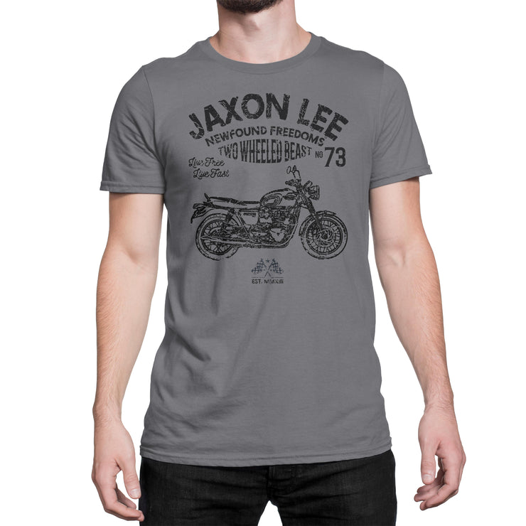 JL Freedom Art Tee aimed at fans of Triumph Bonneville T120 Motorbike