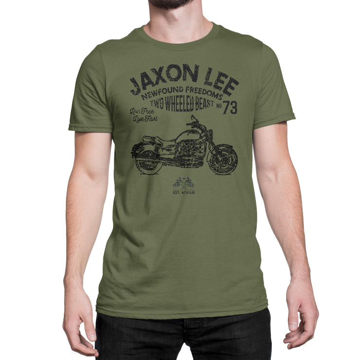 JL Freedom Art Tee aimed at fans of Triumph Rocket III Roadster Motorbike