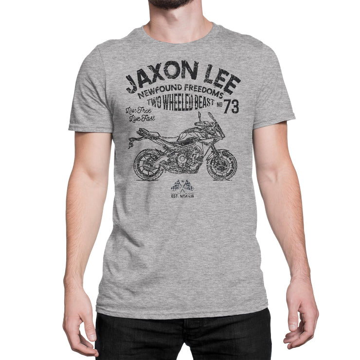 JL Freedom Illustration For A Yamaha MT09 Tracer Motorbike Fan T-shirt