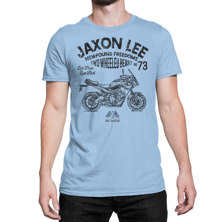 JL Freedom Illustration For A Yamaha MT09 Tracer Motorbike Fan T-shirt