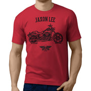 Jaxon Lee Art Tee aimed at fans of Harley Davidson Super Glide Custom Motorbike