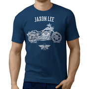 Jaxon Lee Art Tee aimed at fans of Harley Davidson Super Glide Custom Motorbike