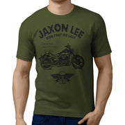 JL Ride Art Tee aimed at fans of Harley Davidson Super Glide Custom Motorbike