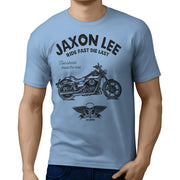 JL Ride Art Tee aimed at fans of Harley Davidson Super Glide Custom Motorbike