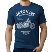 JL Ride Art Tee aimed at fans of Harley Davidson Super Glide Custom Motorbike