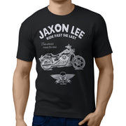 JL Ride Art Tee aimed at fans of Harley Davidson Super Glide Custom Motorbike
