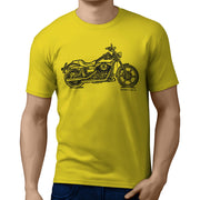 JL Art Tee aimed at fans of Harley Davidson Super Glide Custom Motorbike Fan T-shirt