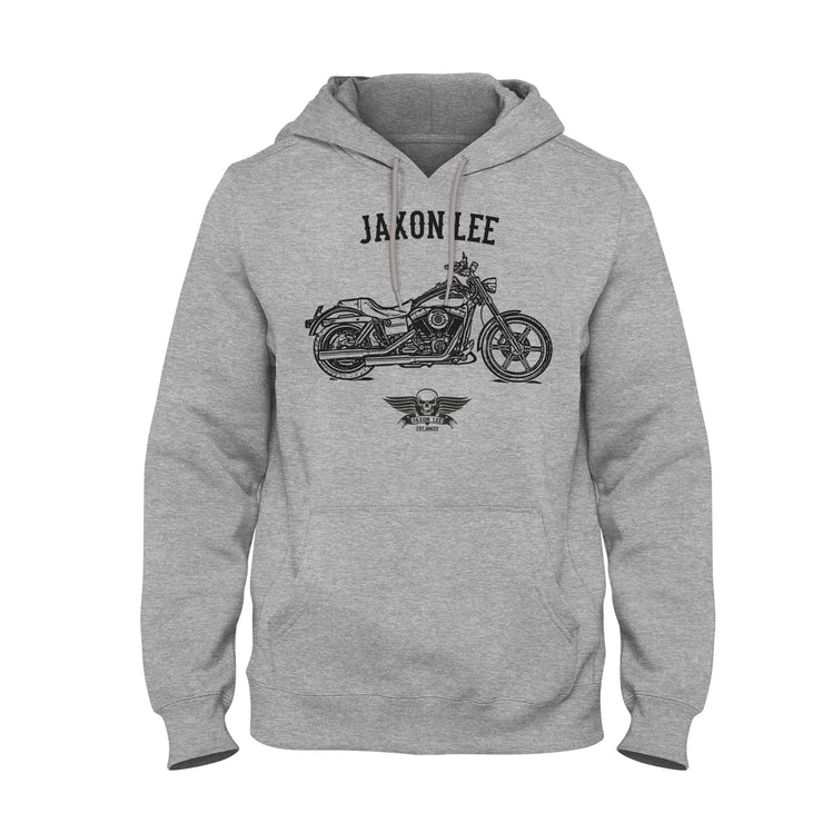 Jaxon Lee Illustration For A Harley Davidson Super Glide Custom Motorbike Fan Hoodie