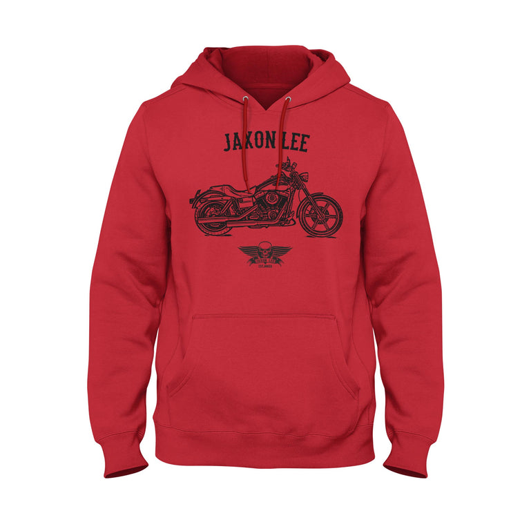 Jaxon Lee Illustration For A Harley Davidson Super Glide Custom Motorbike Fan Hoodie