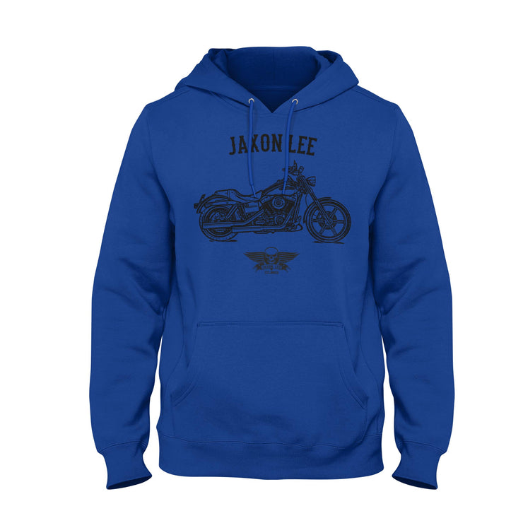 Jaxon Lee Illustration For A Harley Davidson Super Glide Custom Motorbike Fan Hoodie