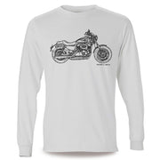 JL Illustration For A Harley Davidson 1200 Custom Motorbike Fan LS-Tshirt