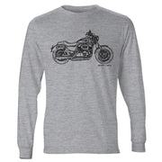 JL Illustration For A Harley Davidson 1200 Custom Motorbike Fan LS-Tshirt