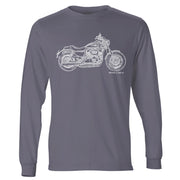 JL Illustration For A Harley Davidson 1200 Custom Motorbike Fan LS-Tshirt