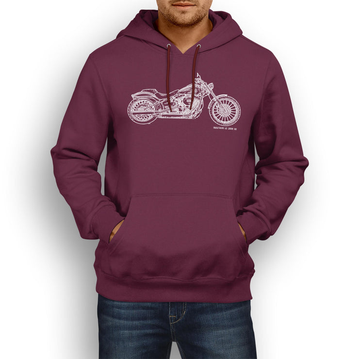 JL Illustration For A Harley Davidson Breakout Motorbike Fan Hoodie