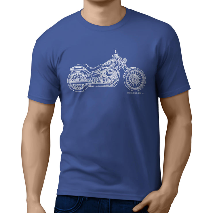 JL Illustration For A Harley Davidson Breakout Motorbike Fan T-shirt