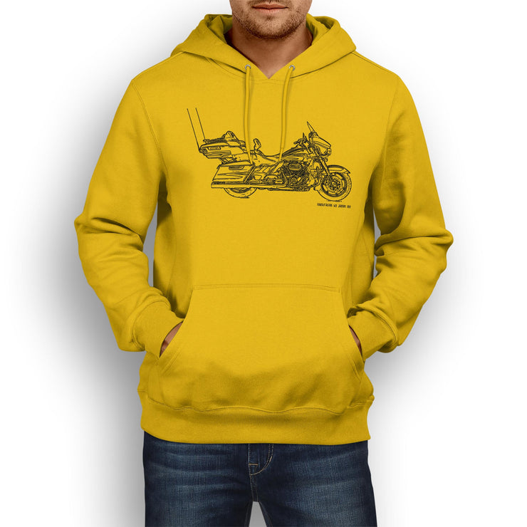 JL Illustration For A Harley Davidson CVO Limited Motorbike Fan Hoodie