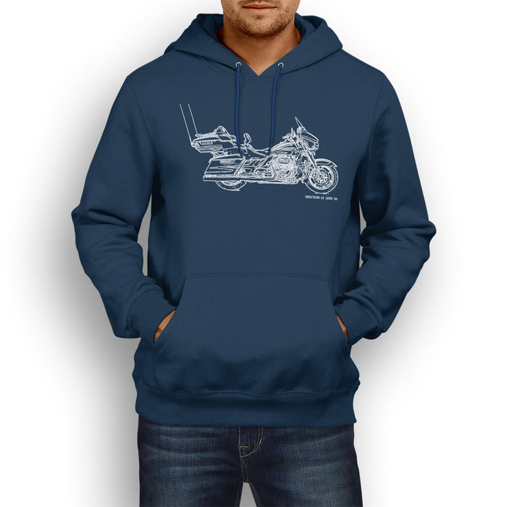 JL Illustration For A Harley Davidson CVO Limited Motorbike Fan Hoodie