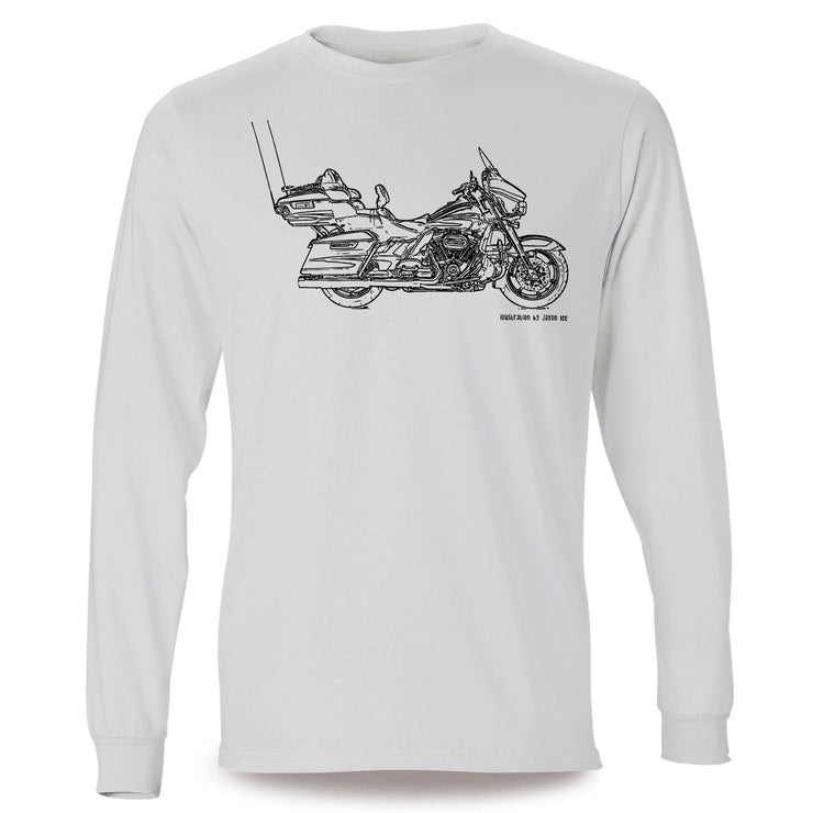 JL Illustration For A Harley Davidson CVO Limited Motorbike Fan LS-Tshirt