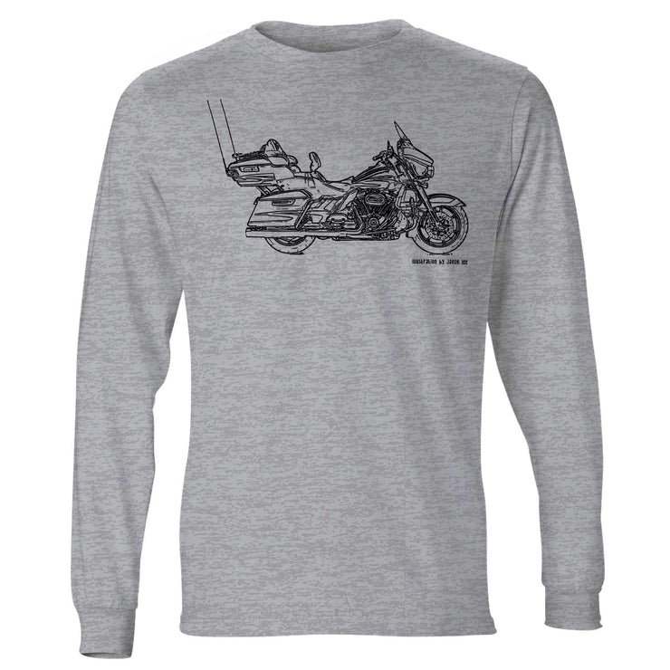 JL Illustration For A Harley Davidson CVO Limited Motorbike Fan LS-Tshirt