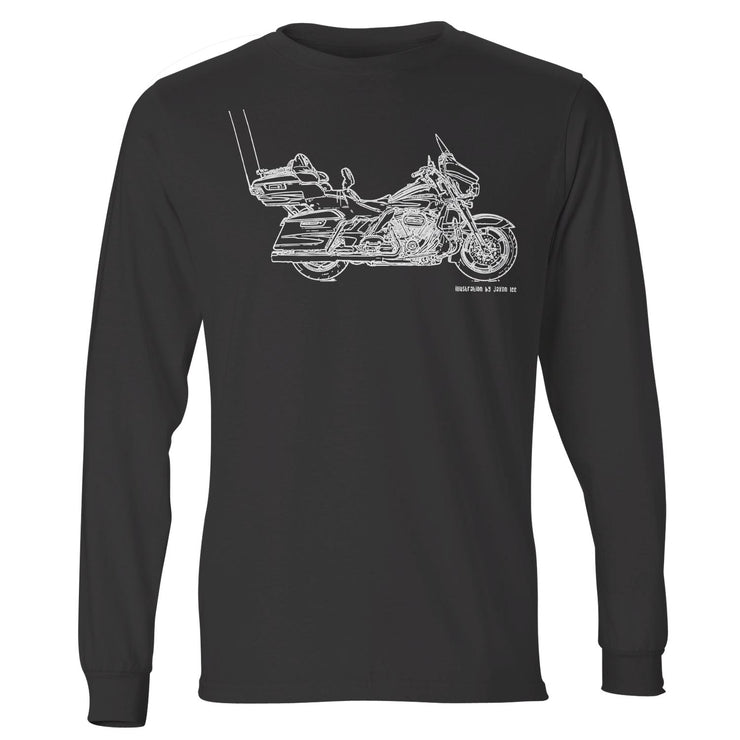 JL Illustration For A Harley Davidson CVO Limited Motorbike Fan LS-Tshirt