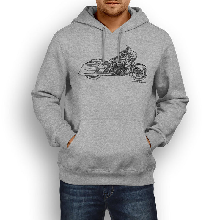 JL Illustration For A Harley Davidson CVO Street Glide Motorbike Fan Hoodie