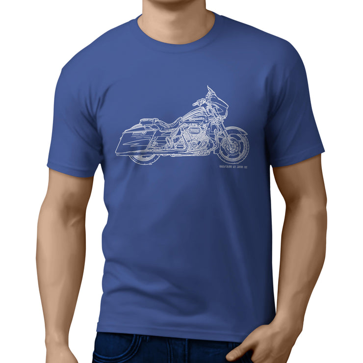 JL Art Tee aimed at fans of Harley Davidson CVO Street Glide Motorbike