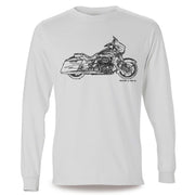 JL Illustration For A Harley Davidson CVO Street Glide Motorbike Fan LS-Tshirt