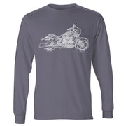 JL Illustration For A Harley Davidson CVO Street Glide Motorbike Fan LS-Tshirt